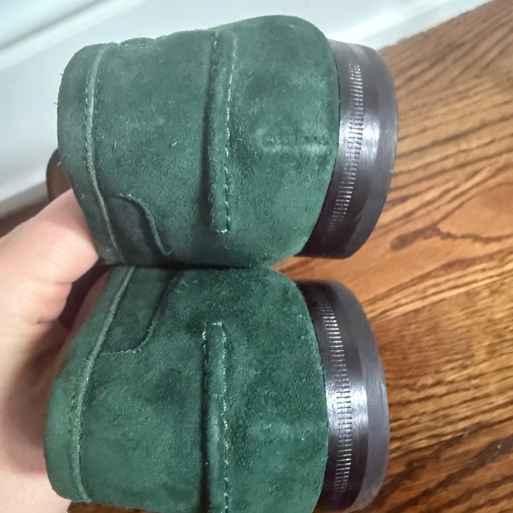 $1,090 Gucci Green Suede Loafers men’s 9 - Picture 6 of 12